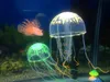 Fisk akvatiska dekorationer simulering av maneter akuarios akvarium fisk tank decors stora konstgjorda maneter fluorescerande glödande effekt