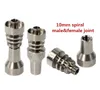 Gr2 titan naglar 6in1 4in1 2in1 med 10mm14mm19mm leder Domeless Titanim Nail för glas Bongs Vattenrör Rökning Tillbehör DHL