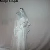 Mingli Tengda véu de noivos Novo Veu de Noiva uma camada 3 m Long Nupcial Véus Catedral Lace Edge Bidal Veil Velos de Novia 2018 Alta Qualidade