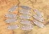 60PCS Antiqued Silver Metal Wisdom Word Oval Connector Links #92035-92037