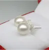 925 srebrna perłowa biżuteria romantyczna urok prosty 6810 mm Pearl Ball kolczyki 4445134