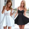 2016 Women Clothes Summer Sexy Lace Stitching Big Swing Thin Straps Night Out Club Dress Chiffon Sleeveless Casual Dresses for Womens