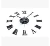 Klassische schwarze 3 D DIY Römische Ziffern Wanduhr Kreative Kombination der Wanduhr DIY Uhr