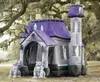 6 M Opblaasbare Halloween Boog Lucht Geblazen Demon Castle Purple Ghost Tunnel Haunted House for Party and Mall Halloween Decoration