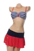 Summer Women Retro Pinup Rockabilly Vintage Stripe High Waist Bikini Swimwear Swimsuits Push Up Bathing Suit S-XL Free Shipping