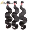 Perulu İnsan Bakire Saç Paketi Vücut Dalgası Dalgalı Saç Uzatma Tam Paketler% 100 İşlenmemiş Remy Weft 8-34inch 4pcs Bellahair