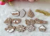 New 11 pcs/lot Hanging Ornament Snowflakes Decor Polymer Clay Drop Pendants Christmas Tree Baubles Decoration Enfeites Ornaments Set