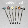 100pcs 흡연 만화 금속 Dabber 도구 유리 봉 공구 물 파이프 Dab 오일 장비 연기 액세서리 실리콘 꿀