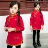 2018年新年の女の子のドレス中国風の女の子刺繍入り冬の女の子の服子供服厚い赤ちゃんの服