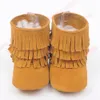 Multy Color Baby mocassins semelle souple 100% cuir véritable premier walker chaussures bébé cuir chaussures nouveau-né Glands maccasions botte / bottillon A076
