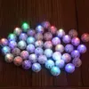 Lote redondo Led luces de bola de flash luces de globos para linterna de papel blanco o multicolor llevó la luz de la decoración del banquete de boda