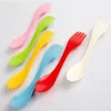 Plastic Spoon Fork- Outdoor Spork Kitchen Tools For 6 Colors Mixed