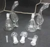 Partihandel Mini Beaker Recycler Glass Bong Handblåst unik design Small Water Pipe 6 tum Oil Rig Bubbler Sale Delicate utseende