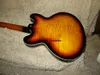 Detal Custom Shop Vintage Sunburst F Hole Hollow Body 335 Gitara elektryczna Dostępny