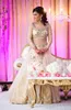 Embroidery Appliques Indian Long Sleeves Wedding Dresses Square Neck Sequins Bridal Gowns Illusion Beaded Lace Ruffled Vintage Wedding Gowns