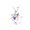 Gratis frakt Fashion Högkvalitet 925 Silver dubbel lämna Purple Diamond Jewelry 925 Silver Necklace Valentine's Day Holiday Gifts Hot 1667