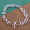 Free Shipping with tracking number Top Sale 925 Silver Bracelet Faucet Syndiotactic Bracelet Silver Jewelry 10Pcs/lot cheap 1602