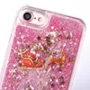 Pink Telefon Caster Choinka Tree Santa Claus Case z brokatem złotym piaskami i prezentami dla dziewcząt6375983