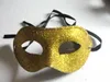 5 color choose 19*8.5cm Sexy woman Electroplate Gold powder Flat head mask mysterious dance mask 100pcs/lot