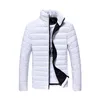 Fall-Men Winter Solid Multicolor Long Sleeve Cotton Padded Jackets Coats White/Navy Blue/Black/Red/Lake Blue/Orange/Light Gray