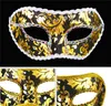 DHL Gratis Frakt Halv Ansiktsmask Halloween Masquerade Mask Man, Venedig, Italien, Flathead Lace Bright Cloth Masks, Party Masks