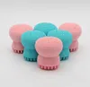 Lovely Cute Animal Small Octopus Shape Silicone Facial Cleaning Brush Deep Pore Cleaning Exfoliator Face Washing Brush