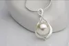ファッション2015新しい女性のデザイン真珠のネックレスシルバーメッキのネックレスクリスマスギフト結婚式ジュエリーEH191