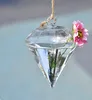 Diamond shape Crystal glass vases whole flower vases home decoration hanging flower pots wedding decor gifts7344422