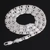 Högkvalitativ 925 Sterling Silver Plated Chain Halsband 6mmx20inches Cool Design Mäns Mode Smycken Gratis frakt