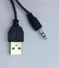 100 قطع كابل USB 2.0 لمصغرة USB ذكر و ذكر 3.5MM قابس كابل الصوت / الفيديو 50CM الأسود المحمولة مكبر الصوت كابل (DY)