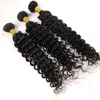 Cabelo Virgem brasileiro Tece Feixes de Cabelo Humano Onda Profunda Curly Tramas 8 ~ 34 polegadas Não Transformados extensões de cabelo Mongolian Malaio Peruano