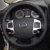 Custodia per Toyota Land cruiser Coprivolante in vera pelle Fai da te cucito a mano Stile auto Decorazione d'interni