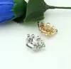 Impressionante cristal moda liga de ouro pequeno broche de coroa venda quente pinos de bolo broches decoração requintada jóias de casamento pinos