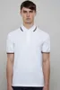 Hommes Solide Polos Feuille Broderie Homme Londres Brit Polos Mode Classique T-shirts Décontractés Chemise Blanc Noir S-XXL