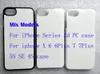 Custodia per telefono con stampa a trasferimento sublimatico in plastica dura per iPhone 11 12 mini 13 pro Max 8 plus XR xs SE + inserto piastra in alluminio bianco 100 pezzi/lottp