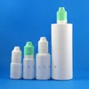 Flacon compte-gouttes de 30ML, LDPE blanc, opacité, Double bouchon anti-vol, sécurité enfant, bouteilles de 100 pièces