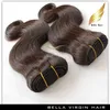 Grade 8a vague de corps brésilienne trame de cheveux humains colorés brun 4 cheveux humains ondulés tisse livraison gratuite extensions de cheveux bella