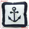 Pillow Case Wholesale 40 40cm Mediterranean Rudder Anchor Sailing Boat Canvas Cushion Covering Office Home Pads1