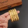 4 pçs 24kgold bangle para mulheres ouro dubai noiva casamento etíope pulseira áfrica pulseira árabe jóias ouro charme bracelet4993498