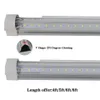 6ft t8 led tube light Tubo a forma di V 4FT 28W 5FT 34W 42W 8FT 65W Led per porte di raffreddamento integrate Illuminazione fluorescente a doppio bagliore