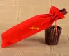 100ピース/ロット速い船型フランレット赤ワインバッグ巾着ワインボトルポーチギフトカバーパッケージバッグ3色