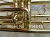 Oves varumärkeskvalitet Bra tonstudenter BB Cornet Gold Lacquer Trumpet Gul mässing Material Trumpet Musikinstrument med fall