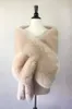 Lussuoso scialle da sposa scialle di pelliccia matrimonio coprispalle cappotto sposa inverno festa di nozze sera ballo bolero giacca mantello bianco cachi216z