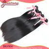 Greatremy® 100% Indian Hair Weave Weft 4pcs Bundles +1pc Lace Closure Human HairExtension Virgin HairSilky Straight Natural Color