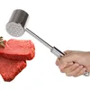 Inteneritore per carne in acciaio inossidabile Martello manuale Martellatore con gancio per appenderlo a due vie Griglia per barbecue per intenerire Bistecca Maiale martellante Martello utensili da cucina