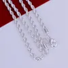 N067 4MM collier de chaîne de corde torsadée 16-24 pouces mode bijoux en argent sterling 925 pour hommes prix d'usine de qualité supérieure livraison gratuite