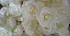 Cream Color Rose Flower Heads 100st Diameter 7-8cm Artificial Silk Camellia Rose Pion Flower Head For Wedding Centerpieces Kissing Balla