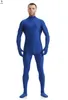 Groothandel-Mandy Custom Second Skin Tight Suits Lycra Zentai Pak Geen Hood Zwart Mock Neck Spandex Unitard Heren Cosplay Full Body Bodysuits