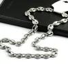 wholesale price 10mm 20''-28'' 316L Stainless steel High Polished coffee beans Link Chain Necklace fashion men women jewlery silver tone