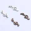 Silver / Koppar Retro Floating Charms Music Symbol Treble Clef Pendant Fit Armband Halsband DIY Metall Smycken Making 3000PCS / Lot 1081X